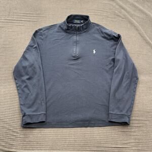 Polo Ralph Lauren Pullover Mens XL 1/4 Zip Mock Neck Long Sleeve Pima Cotton